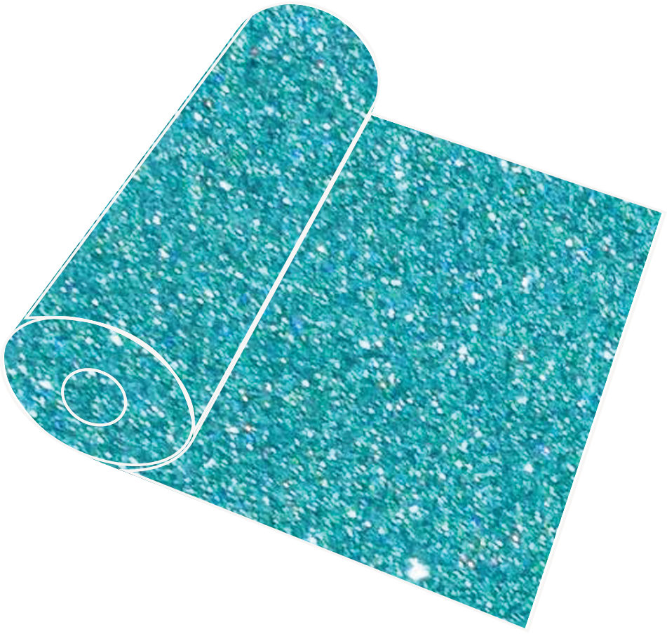 Mermaid Blue Siser Glitter Heat Transfer Vinyl (HTV) (Bulk Rolls)