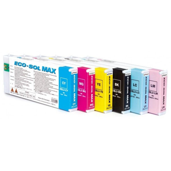 Roland Eco-Sol MAX CMYK & White Ink Cartridge Set for BN-20 Printers Roland Eco-Sol MAX CMYK & White Ink Cartridge Set for BN-20 Printers